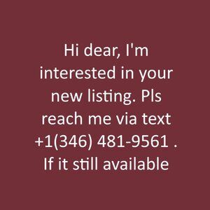 🙏TEXT ME IF STILL AVAILABLE+1(346)481-9561